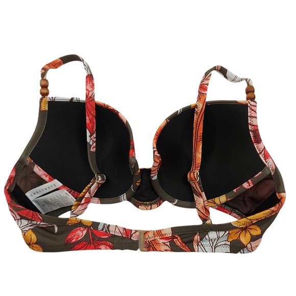 Sanctuary Green Bikini Adjustable Strap Floral Print Womens Size Small - Picture 6 of 10